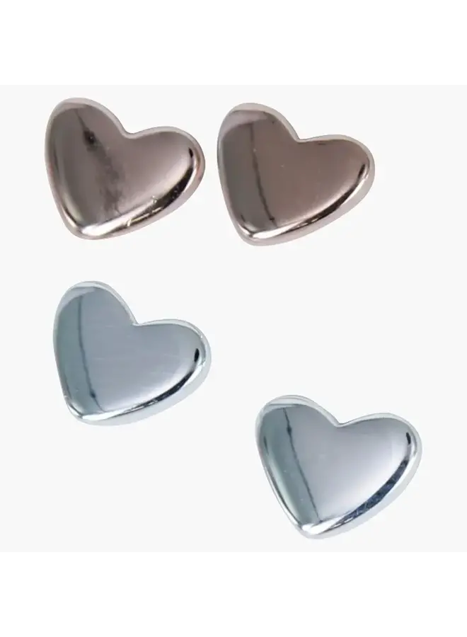 Petite Heart Silver Stud Earrings ONE ONLY 127