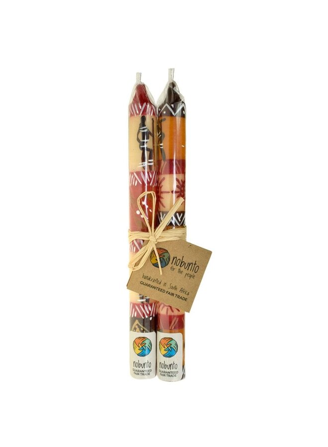 Hand Painted Candle Pair Damisi 25