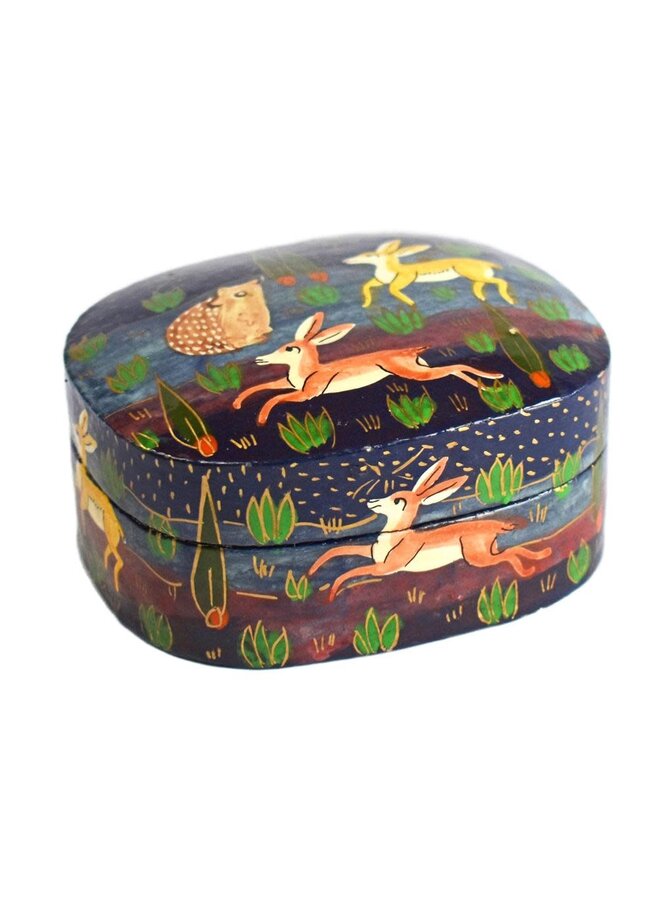 Woodland Paper Mache Trinket Box  22