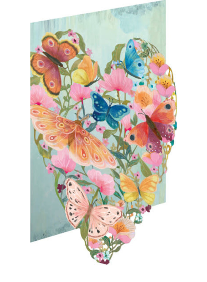 Schmetterlings-Herzkarte von Binney