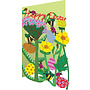 Easter Honey Bee and Flowers Card