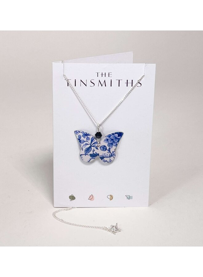 Butterfly with Crystal Pearl Cornflower 174