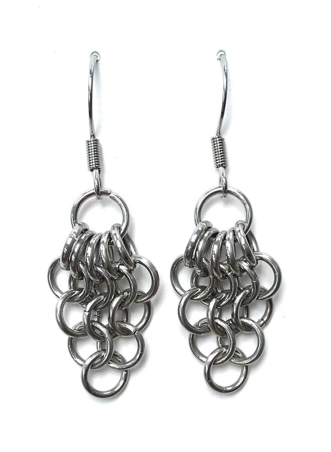 Chain Maille short earrings 01