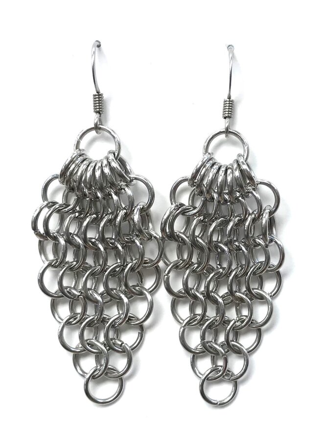 Chain Maille Long earrings 02