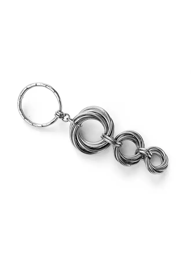 Rose Graduated  Chain Maille Keyring 16