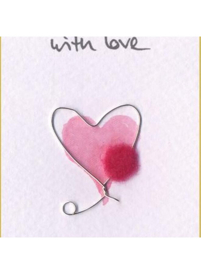 Мини-открытка «Сердце с любовью» 076