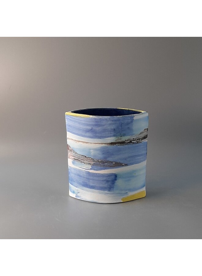 Blue Shore Small  Cylinder Vase  32
