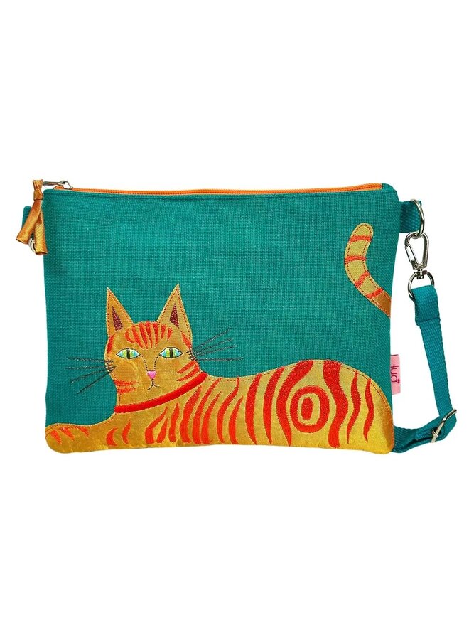 Ginger Cat Cross Body Aplique Bag 1083