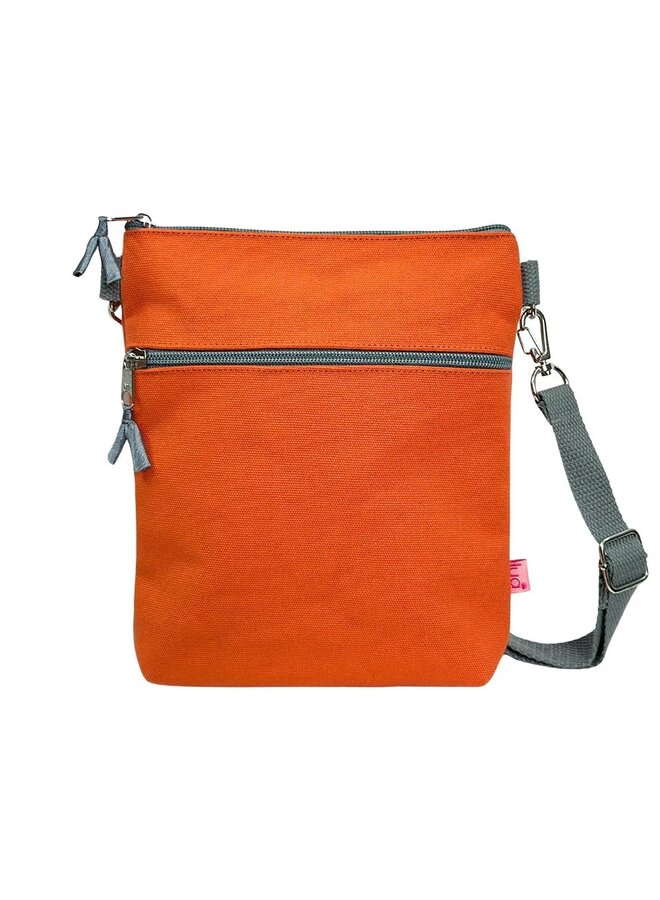 Grand sac à main bandoulière orange 1089