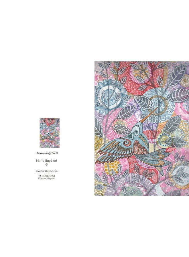 Humming Bird Art Card 04