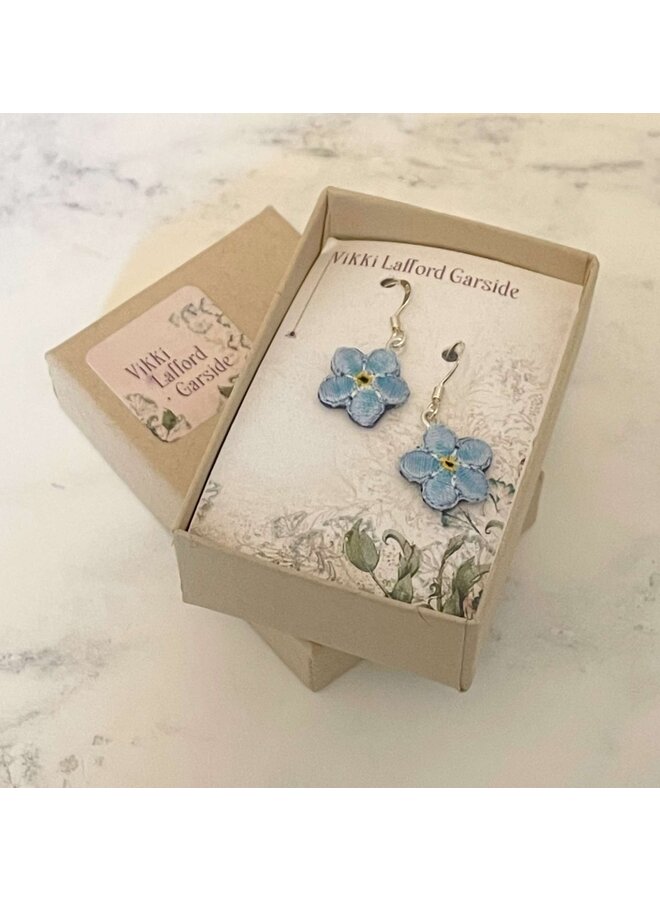 Boucles d'oreilles pendantes Myosotis 42