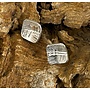 Ohrstecker aus Silber mit Strukturmotiv „Landscape Square“ 50