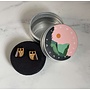 Pendientes de bambú con forma de búho diminuto 04