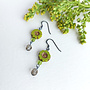 Boucles d'oreilles pendantes Bohême Vert Citron 51