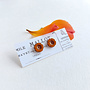 Bohemia burnt orange  stud earrings 24