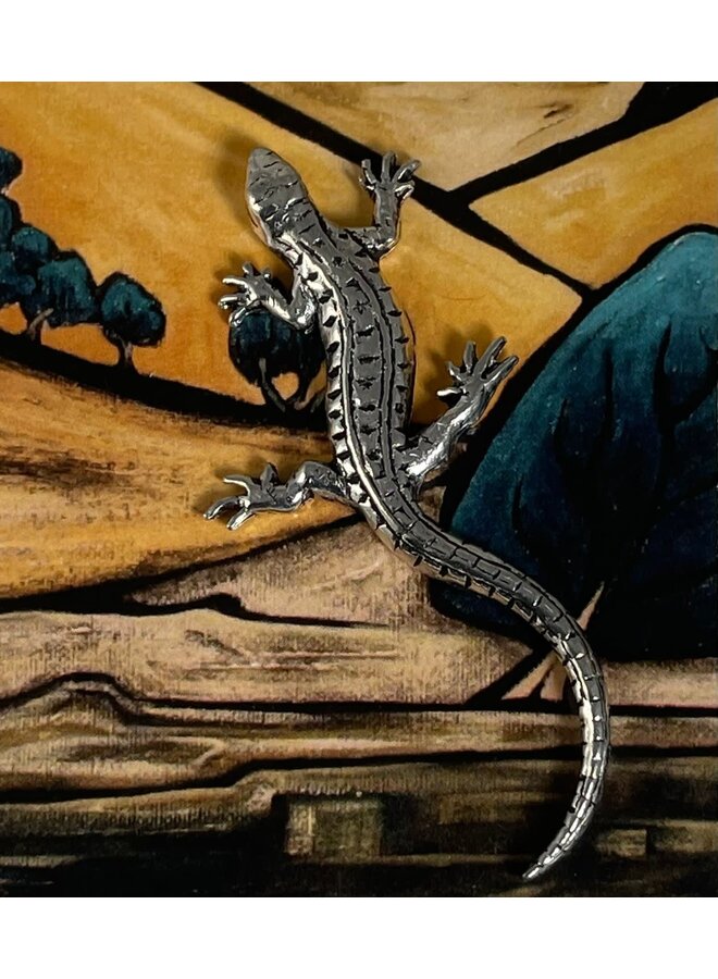 Lizard pewter pin brooch 52