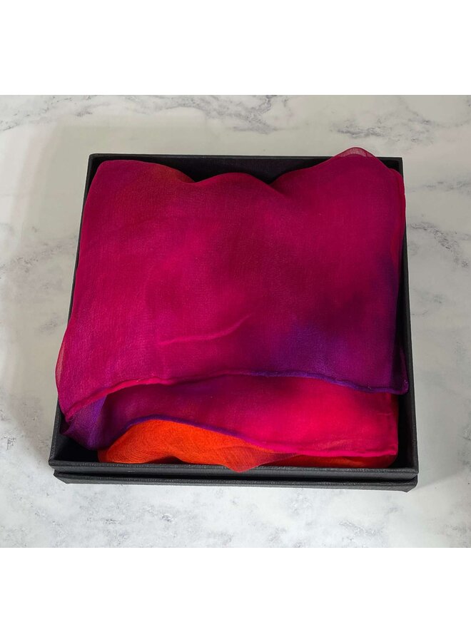 Flamenco Long Gossamer Silk Scarf Boxed