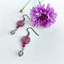Bohemia Orchid Purple Glass drop earrings 67