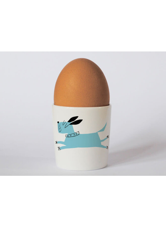 Countryside Leaping Dog Blue  Eggcup 235