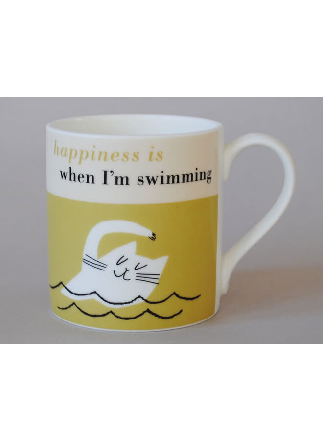 Taza La Felicidad es Nadar Oliva 239