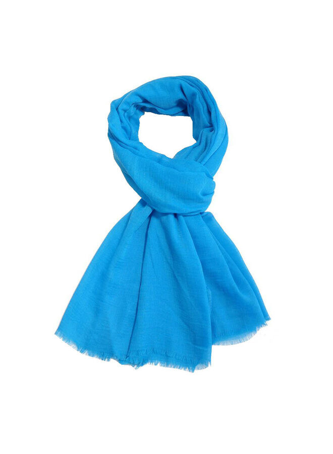 Foulard uni bleu cobalt doigt court 1100