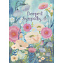 Sympathy with Flowers embossed card