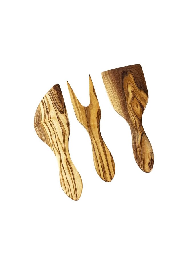 Olive Wood 3 Mini Cheese Tools