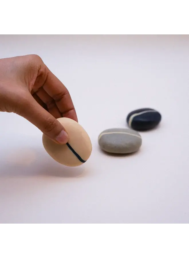 Pebble Soap Grey with Stripe Design 03