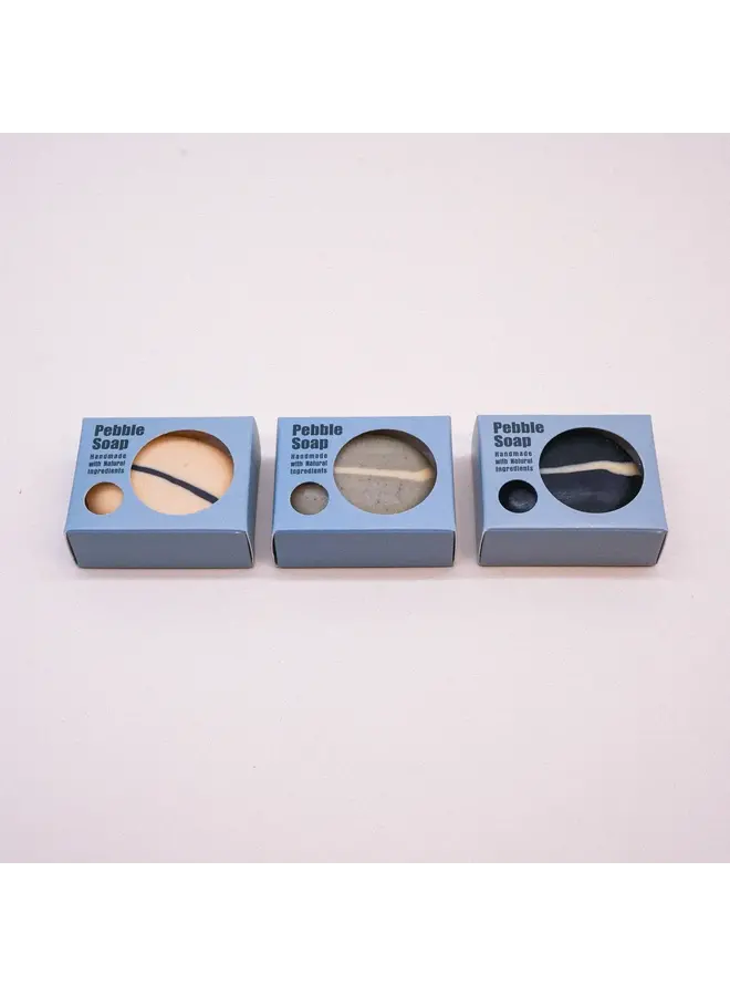 Pebble Soap Grey with Stripe Design 03