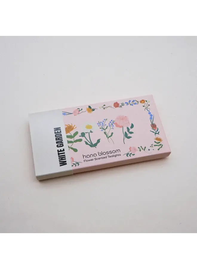Velas de té perfumadas x8 de flores de jardín blancas 301