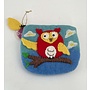 Red Owl Felt Small Zip Purse 62