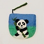 Monedero pequeño con cremallera de fieltro de panda 63