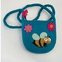 Petit sac à bandoulière en feutre Abeille et Fleurs76