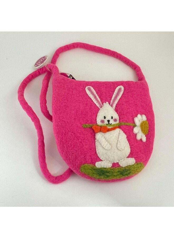 Bolso mediano con correa en forma de U de fieltro Bunny 83