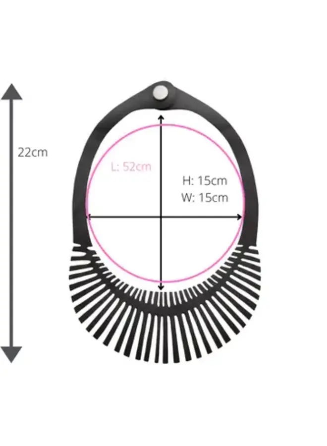 Fishbone Halsband av återvunnet gummi 93