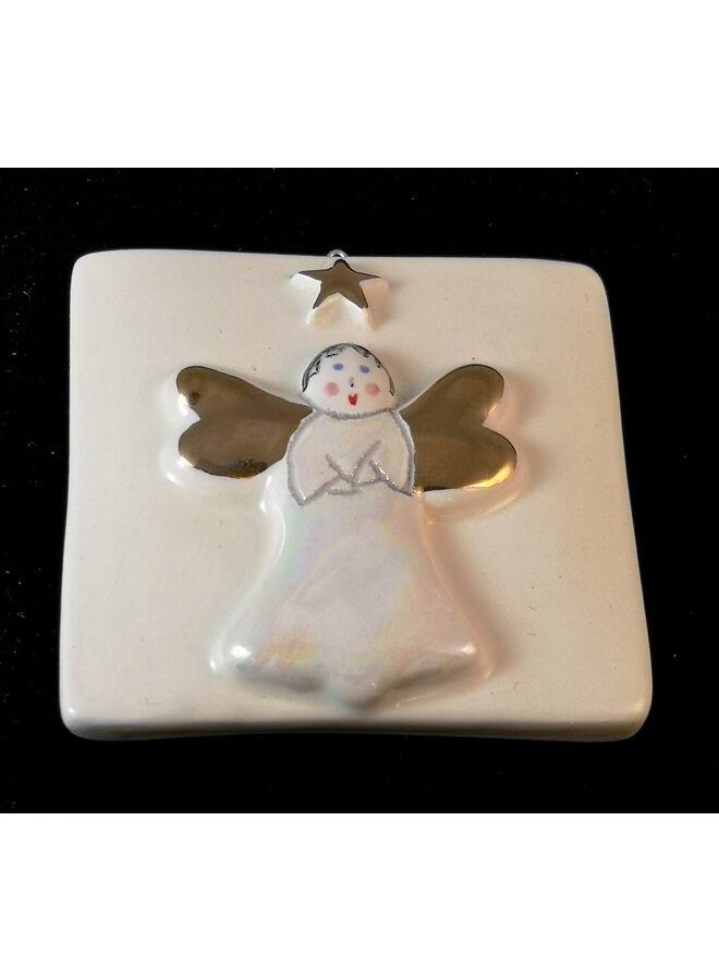 Angel with Gold Wings  Small Relief Tile  041