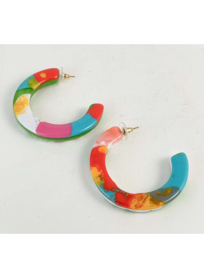 Boucles d'oreilles créoles « Circus » 24