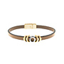 Bracelet en cuir naturel Gold Moon