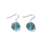 Turquoise Pennies Glass Earrings 02