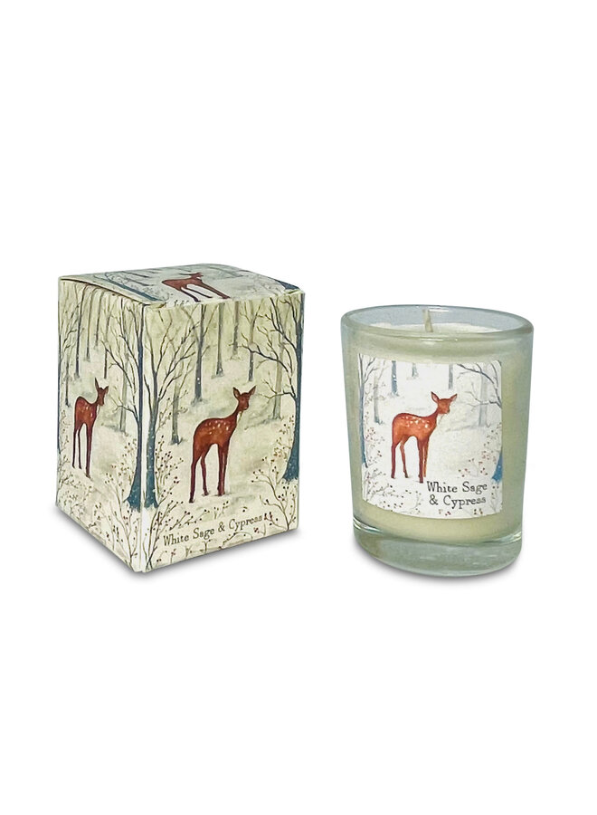 White Sage & Cypress  Scented Votive Candle