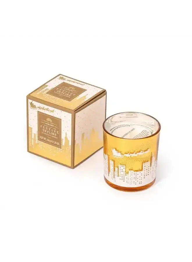 Festive Skyline LED & Scented Candle