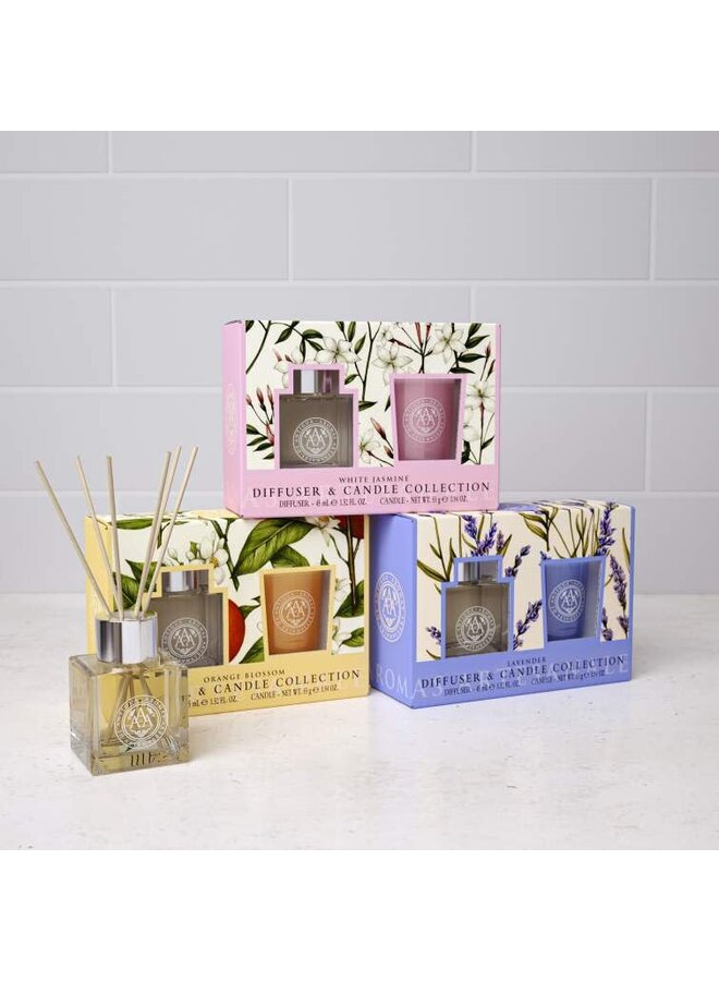 Coffret diffuseur et bougie fleur d'oranger