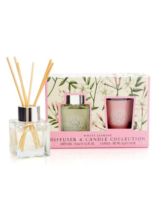 White Jasmine Diffuser and Candle Set