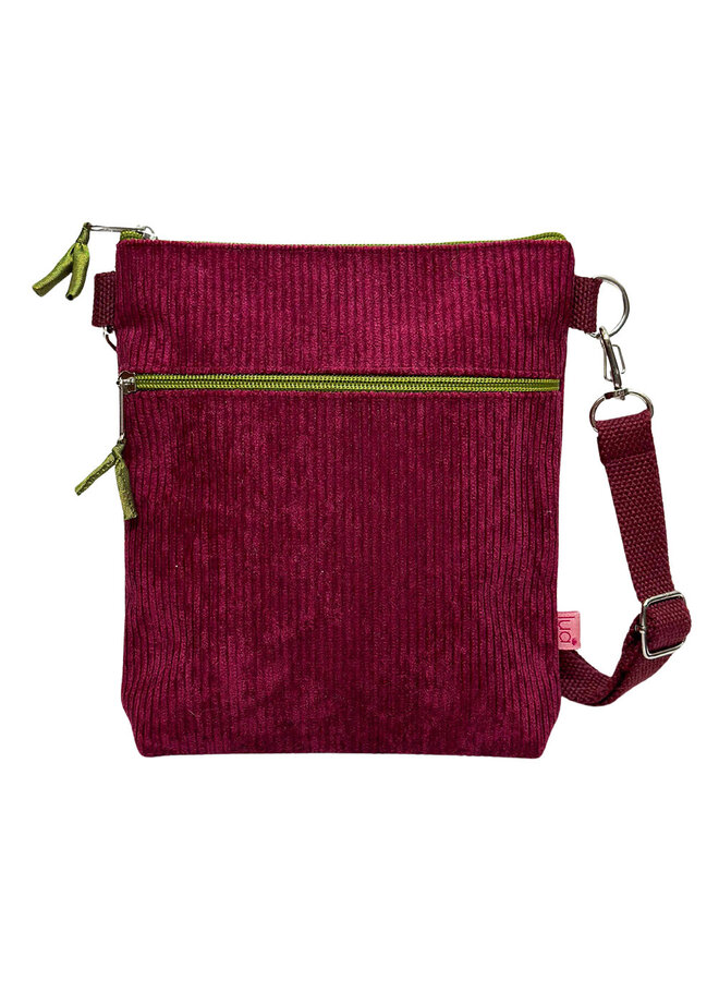 Кошелек через плечо Corduroy Cerise 0045