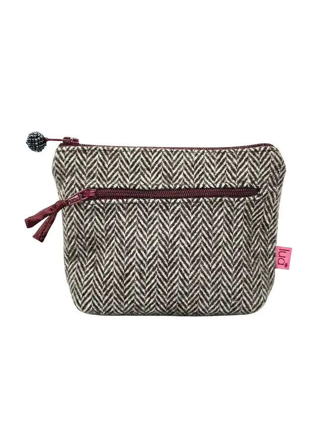 Oak Check  Two Zip Purse  0025