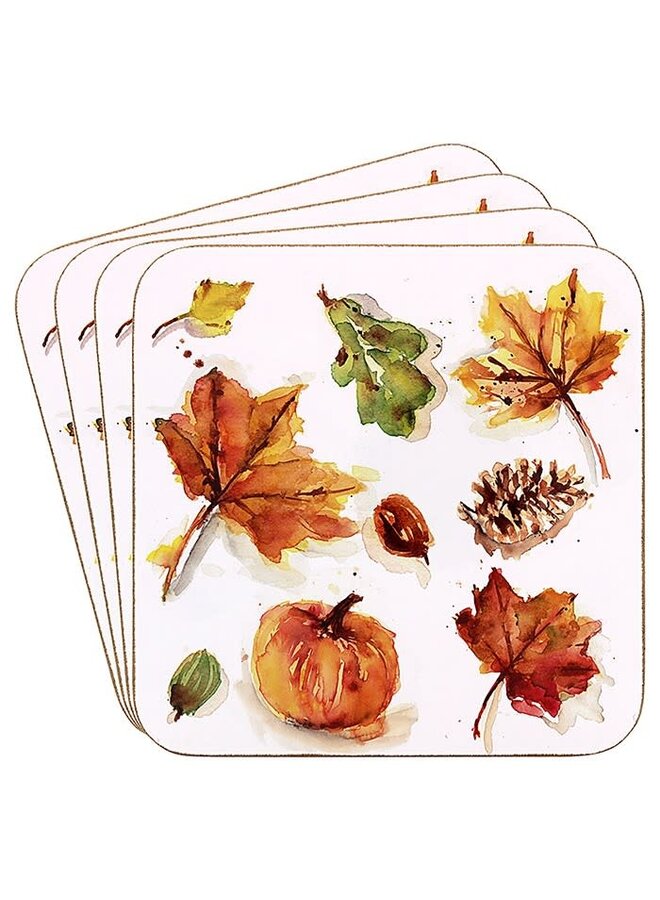 Autumn Vibes by Jennifer Rose 4 Square Coaster Set