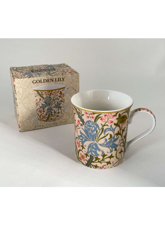 Golden Lily Cream William Morris Mug