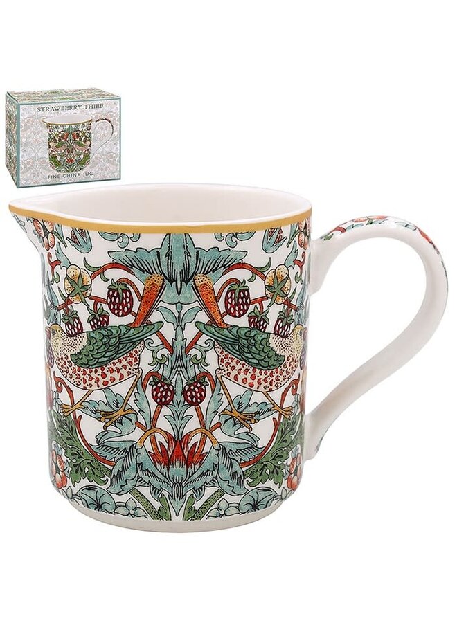 Petit pichet White Strawberry Thief de William Morris