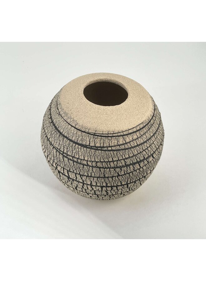 Limestone Large Orb with Gold Lustre