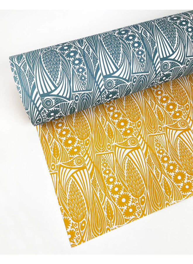 Meadow Grass Double Sided Gift Wrap by Angie Lewin